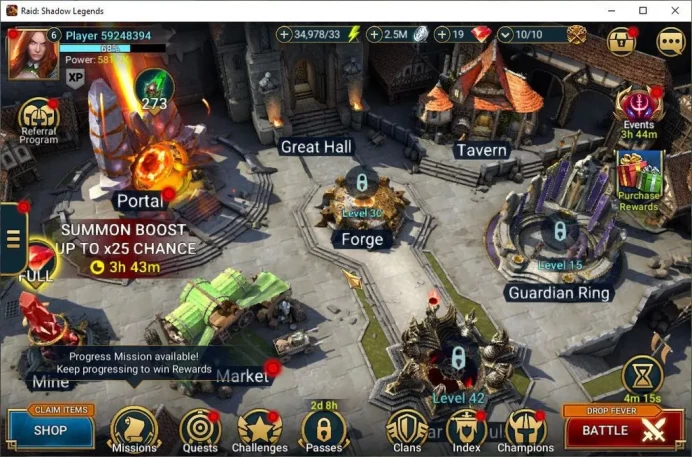 Lv6 581K Power|1 Mythic(Siegfrund)|23 Legend(Ninja,Alice,Rathalos,Dknight,Xenomorph,Wukong,Ezio,Etc)|34K Energy|Plarium(RSL1445)