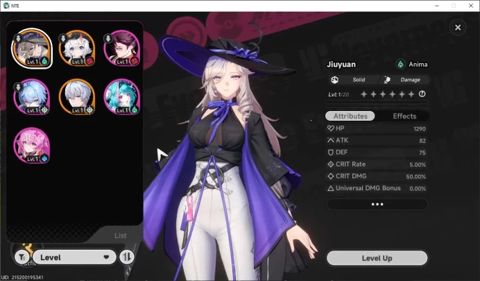 GLOBAL EU|HL 3| 2 SSR Jiuyuan, Sakiri |4 SR|Glider Skin UnderBoss|1 S Arc|Selector43/50|Male MC|Log Email|Take Email|(NTE905)
