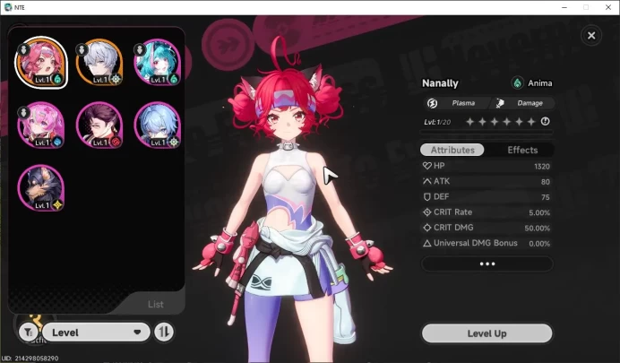 GLOBAL NA|HL 3| 1 SSR Limited Nanally + Skin |5 SR|2 S Arc|Glider Skin Underboss|Selector40/50|Male MC|Log Email|(NTE909)