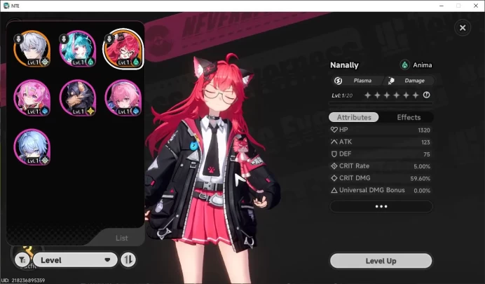 GLOBAL EU|HL 3| 1 SSR Limited Nanally |5 SR|1 S Arc|Glider Skin Underboss|Selector40/50|Male MC|Log Email|Take Email|(NTE910)