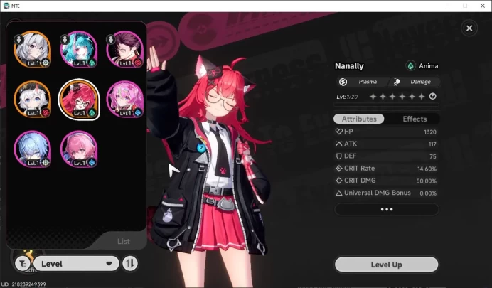 GLOBAL EU| HL 3| 2 SSR Limited Nanally+Sign, Sakiri|5 SR[Adler,Edgar,Aurelia,etc]| 2 S Arc|Female MC|Log Email|Take Email|NTE914