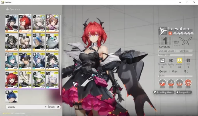 NA/EU Lv2|1k Arsenal|2SSR(Laevatain,Ardelia)+9SR Operators|3 5*WP|250 Oro|Female|Gryphlink|TakeMail|Check SS(END1467)