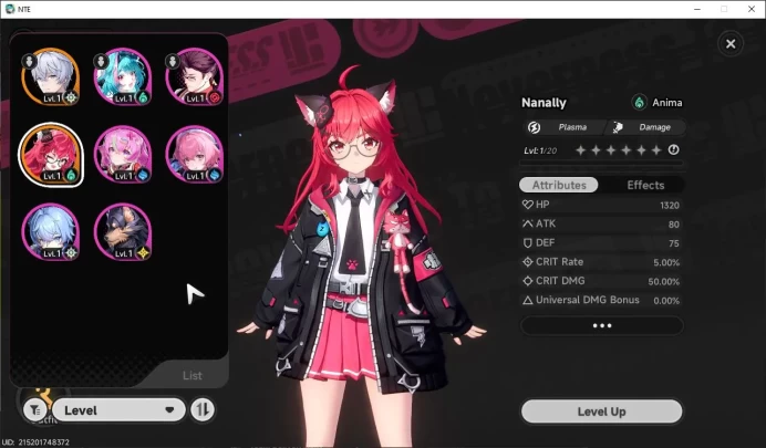 GLOBAL EU| HL 3| 1 SSR Limited Meta Nanally |6 SR [Adler,Haniel,Aurelia,Etc]|Selector 44/50|Male MC|Log Email|Take Email|NTE921