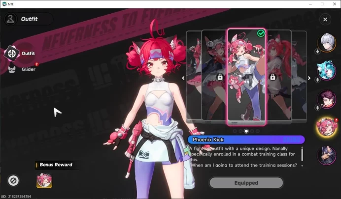 GLOBAL EU| HL 3| 1 SSR Limited Meta Nanally + Skin |6 SR [Adler,Etc]|Selector 39/50|Underboss Glider|Male MC|Log Email|NTE922