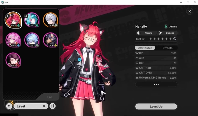 GLOBAL EU|HL 3|1 SSR Limited Meta Nanally |5 SR[Adler,Haniel,Mint,Etc]|Selector 44/50|Male MC|Log Email|TakeEmail(NTE927)