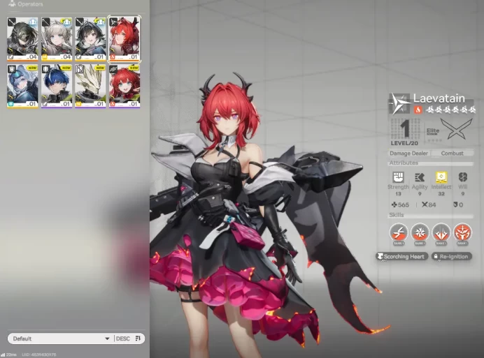 Asia LVL 2 | Fresh Starter + Meta SSR (Laevatain) + 3 SR Character |Skip Tutorial| GrypLink| (END727)