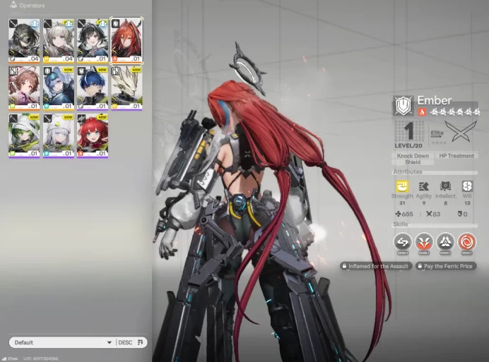 Asia LVL 2 | Fresh Starter + Meta SSR (Ember + Ardelia) + 3 SR Character + Weapon B6 |Skip Tutorial| GrypLink| (END735)