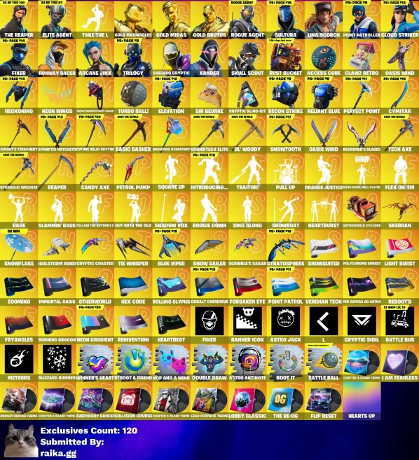 [3in1] / Instant • FN (All Platforms) • 320 skins + 3.4k VB • Take the L • 3 gold skins • The Reaper • Full Access • Guarantee •Inactive•2 Gifts