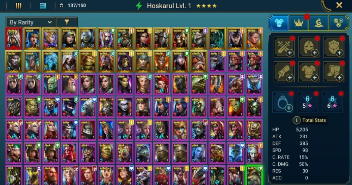 Starter with Mythical - Siegfrund : 88k energy / 62 mln coins / Rotos, Kyoku, Arix, Ninja + 20 Login Legendaries / Seer