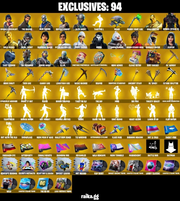 [PC/PSN/XBOX/NIN] 332 skins | Sparkle Specialist | Merry mint axe | The Reaper | Blue Squire | Royale Knight | Elite Agent | Leviathan axe