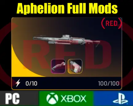 Aphelion +Top Mods (Kinetic/Horizontal) Full durability 130] [PC/PS/XBOX]