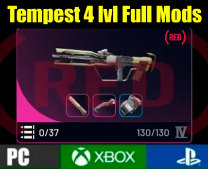 Tempest 4 lvl + Top Mods (Sliencer 3/Horizontal) Full durability 130] [PC/PS/XBOX]