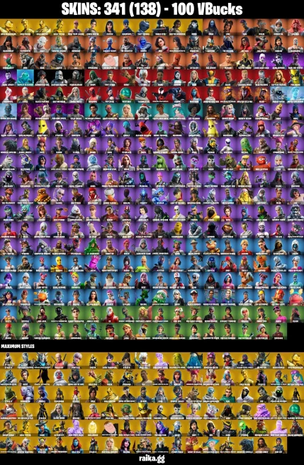 [PC/XBOX/NIN] 341 skins | OG STW | Renegade Raider | Merry mint axe | Leviathan axe | Gold Brutus | Gold TNTina | Curse Buster | Clutch | 