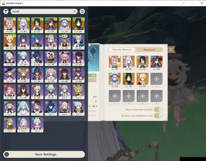 ASIA|AR 55|3 Limited +32(*4Character)|Skirk,Varesa,Xianyun|Mc Male|Low Explore Map|TakeMail|Check(GI6144)