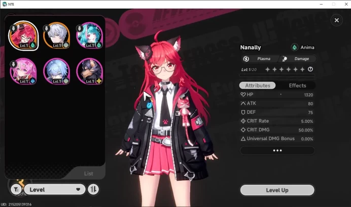 GLOBAL EU|HL 3| 1 SSR Limited Nanally |4 SR|2 S Arc|Glider Skin Underboss|Selector 40/50|Male MC|LogEmail|TakeEmail(NTE930)