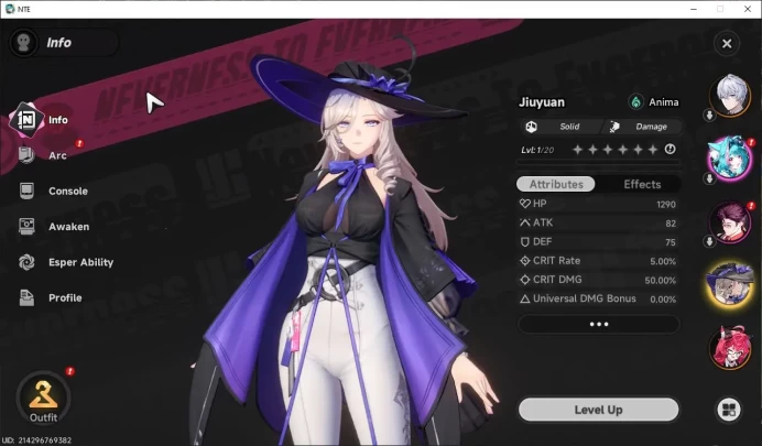 GLOBAL EU|HL 3| 2 SSR Limited Nanally, Jiuyuan |5 SR|1 S Arc|Glider Skin Underboss|Male MC|Log Email|Take Email(NTE931)