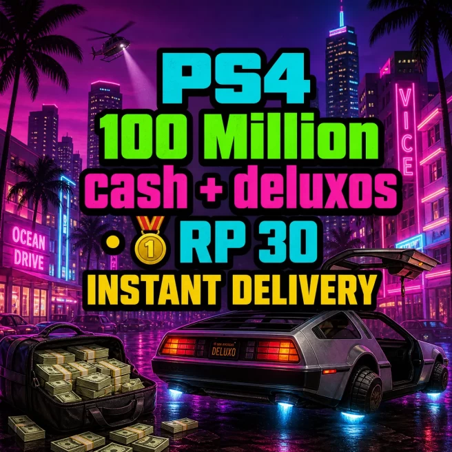 PS4 | 100 Million Cash + Deluxo | RP 30 | GTA Modded Account | Instant Delivery #ARXGP4-122