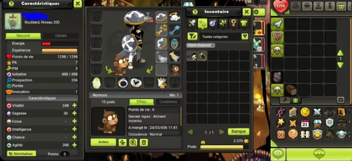 Roublard lv 200 Serveur Tiliwan !! Dofus Kaliptus Non Certifier !!