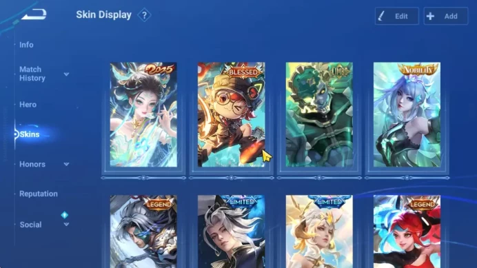 Hero112 Skin255|Mythic Diaochan,Nobility ConsortYu|5 Precious(Cinnamoroll,Kuromi,Bleach),3 Blessed,3 Limited|CheckSS|(HOK1943)