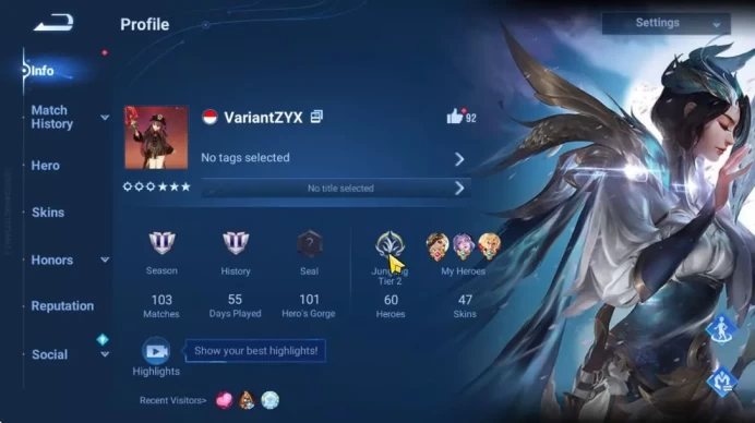 Hero 60 Skin 47|KIC Luna,Consort Yu (Legend),Lady Sun(Legend),Li Xin(Legend),Wukong(MonkeyKing)Etc|Log Infinte|Check SS(HOK1821)