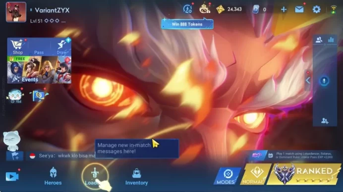 Hero 60 Skin 47|KIC Luna,Consort Yu (Legend),Lady Sun(Legend),Li Xin(Legend),Wukong(MonkeyKing)Etc|Log Infinte|Check SS(HOK1821)
