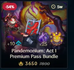 Pandemonium: Act II Pass 2025 Pass Lol event pass 3650 Rp legal RP ~ Gifting Service | EUNE |Check Descripti