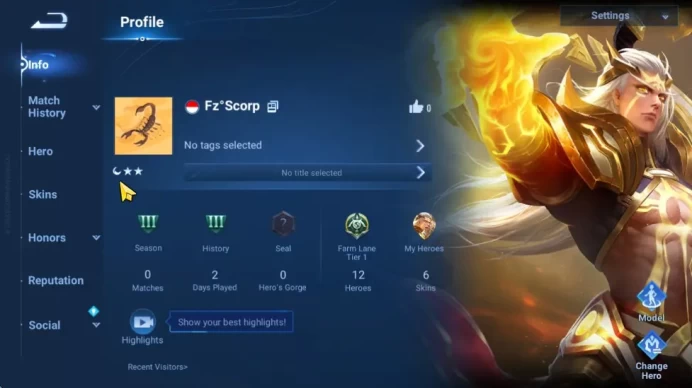 Hero 12 Skin 6|De Renjie(Legend),Buron(S2),2 Rare(LianPo,Musashi)|CheckSS(HOK1935)
