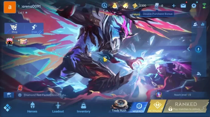 Hero 7 |Starter with Legend Skin Selection Chest(Di Renjie,Angela,Yao,Skin Fragment 16)|Check SS(HOK1932)