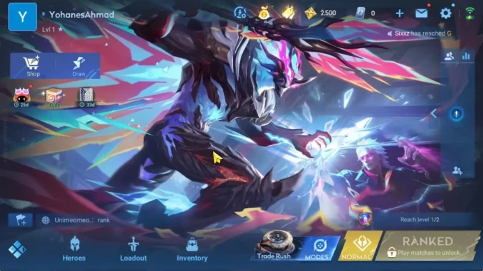 Hero 7 |Starter with Legend Skin Selection Chest(Di Renjie,Angela,Yao,Skin Fragment 16)|Check SS(HOK1930)
