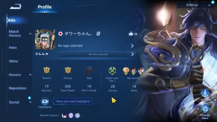 Hero 28 Skin 14|2 Legend(Yao,Li Xin),Charlotte(Epic),Huo Yi(Epic) |Check SS(HOK1900)