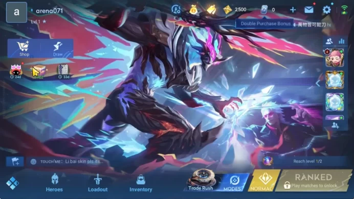 Hero 7 |Starter with Legend Skin Selection Chest(Di Renjie,Angela,Yao,Skin Fragment 16)|Check SS(HOK1923)