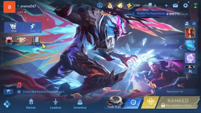 Hero 7 |Starter with Legend Skin Selection Chest(Di Renjie,Angela,Yao,Skin Fragment 16)|Check SS(HOK1919)