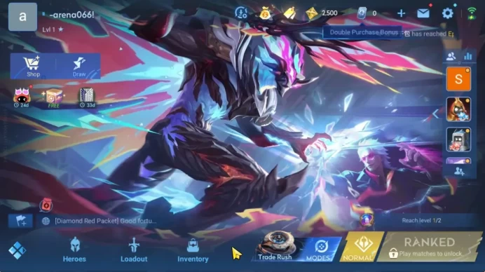 Hero 7 |Starter with Legend Skin Selection Chest(Di Renjie,Angela,Yao,Skin Fragment 16)|Check SS(HOK1918)