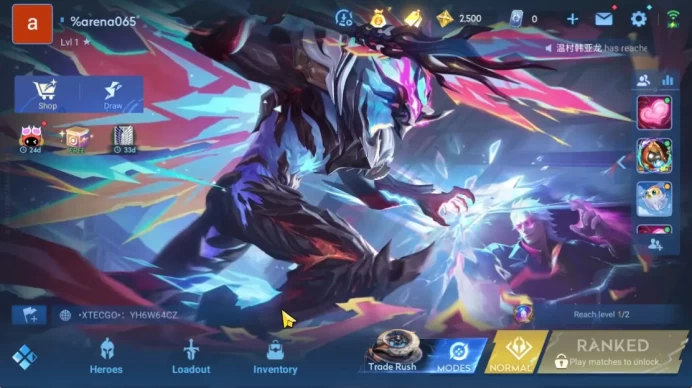 Hero 7 |Starter with Legend Skin Selection Chest(Di Renjie,Angela,Yao,Skin Fragment 16)|Check SS(HOK1917)
