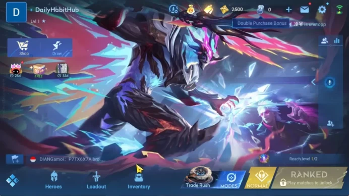 Hero 7 |Starter with Legend Skin Selection Chest(Di Renjie,Angela,Yao,Skin Fragment 16)|Check SS(HOK1912)