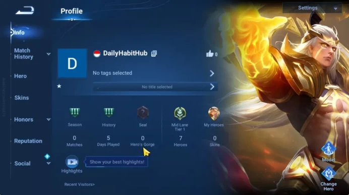 Hero 7 |Starter with Legend Skin Selection Chest(Di Renjie,Angela,Yao,Skin Fragment 16)|Check SS(HOK1912)