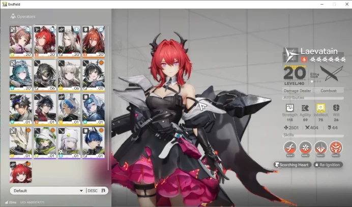 ASIA LV11|Meta SSR Laevatain,Pogranichnik,Amber, Ardelia+Other SR Char|3 SSR Weap+10 SR Weap|GRYPLIHNK|Take Mail|CheckSS(END906)