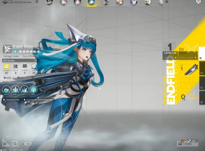 Asia LVL 2 | Fresh Starter + 1 Meta SSR (Last Rite) + 5 SR Character |Skip Tutorial| GrypLink| (END949)