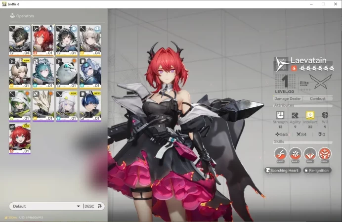NA/EU Lv2|Day 2 Login|1860 Arsenal|1 Meta SSR (Laevatain)+6SR Operators|Male MC|GrypLink|Take Mail|CheckSS (END1364)