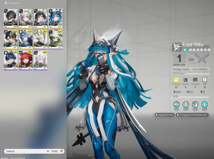 Asia LVL 2 | Fresh Starter + 1 Meta SSR (Last Rite) + 4 SR Character |Skip Tutorial| GrypLink| (END960)