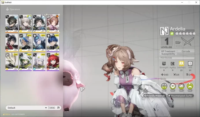 NA/EU Lv2 |Starter|1980 Arsenal|1 SSR (Ardelia)+5SR Operators|4 5*WP|Male|GrypLink|Take Mail| SS (END1347)