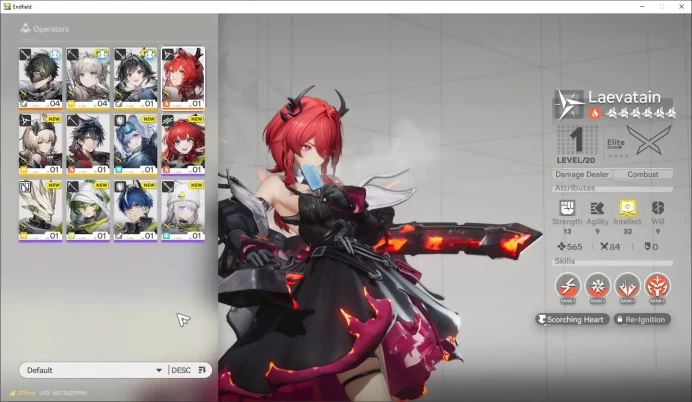 NA/EU LVL 2 |Fresh Starter Laevatain + 5 SR Character + 1 Weapon B6|Male MC|Log Gryplink|Take Mail|Check SS(END1044)