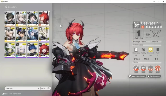 NA/EU LVL 2 |Fresh Starter Laevatain 5 SR Char + 4 SR Weapon |Male MC|Log Gryplink|Take Mail|CheckSS(END1047)