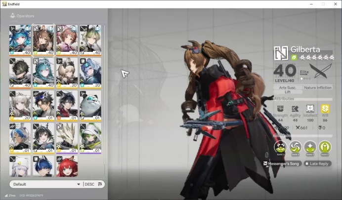 Asia Lv28|3820 Arsenal|4SSR(Last Rite,Gilberta,Ardelia,Lifeng)+9SR Operators|3 6*+15 5*WP|Male|GrypLink|Take Mail| SS (END1307)