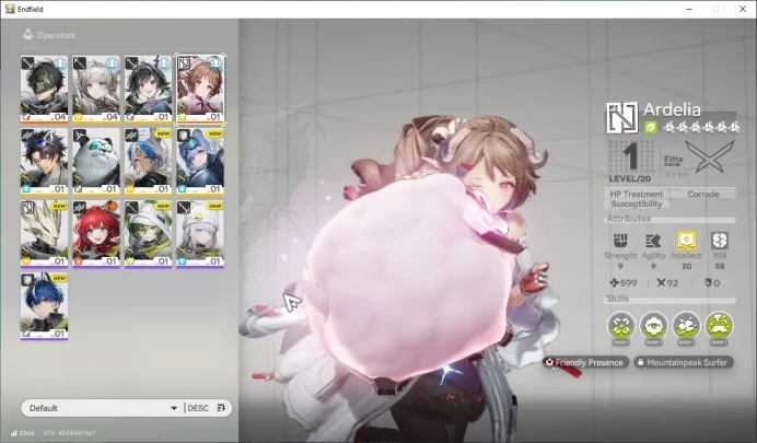 Asia Lv2 |Starter|1640 Arsenal|1SSR (Ardelia)+6SR Characters|1 6*+2 5* WP|Male MC|GrypLink|Take Mail| SS (END1290)