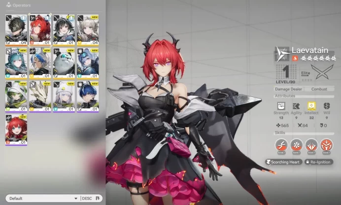 Asia Lv 2 | Fresh Starter Meta SSR Laevatain + 6 SR Character | male MC |GrypLink| Take Mail | Check SS (END1097)