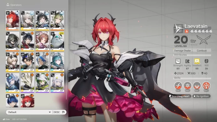 Asia Lv 19|3 SSR(Laevatain, Lifeng, Ardelia) + 2 W6(Starry Beach, Chivalric) + 9 SR Char|2k+ Ori&Oro|Gryplink|Check SS(END1120)