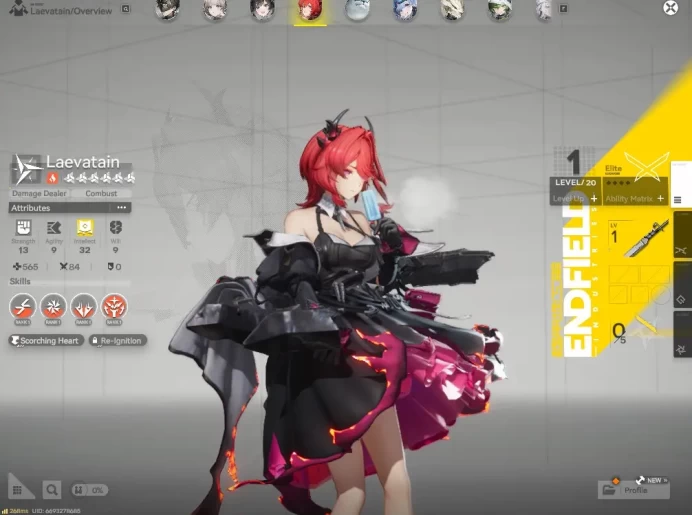 NA/EU LVL 2 | Fresh Starter + 1 Meta SSR (Laevatain) + 4 SR Character + HH-10xPermit |Skip Tutorial| GrypLink| (END1121)
