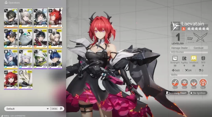 NA/EU LVL 2 | Fresh Starter + 1 Meta SSR (Laevatain) + 7 SR Character |Skip Tutorial| GrypLink| (END1256)