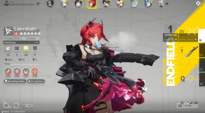 NA/EU LVL 2 | Fresh Starter + 1 Meta SSR (Laevatain) + 6 SR Character |Skip Tutorial| GrypLink| (END1251)